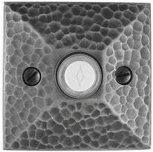 Emtek 2452 Arts and Crafts 2-3/4" Height Hammered Style Brass Lighted Doorbell Rosette