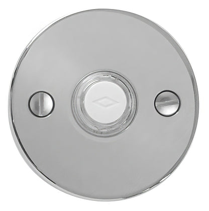 Emtek 2458US Brass Modern 2-1/2" Diameter Disk Style Brass Lighted Doorbell Rosette