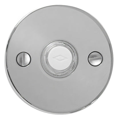Emtek 2458US Brass Modern 2-1/2" Diameter Disk Style Brass Lighted Doorbell Rosette