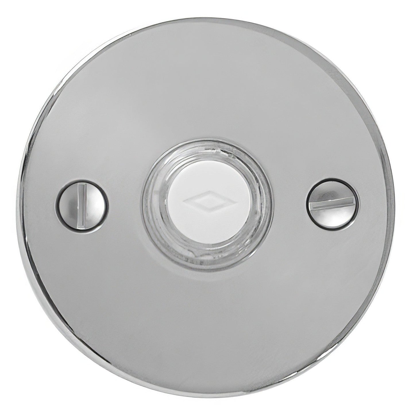 Emtek 2458US Brass Modern 2-1/2" Diameter Disk Style Brass Lighted Doorbell Rosette