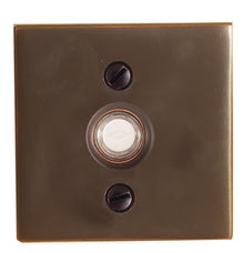 Emtek 2459US Brass Modern 2-1/2" Width Square Style Brass Lighted Doorbell Rosette