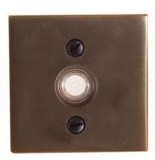 Emtek 2459US Brass Modern 2-1/2" Width Square Style Brass Lighted Doorbell Rosette