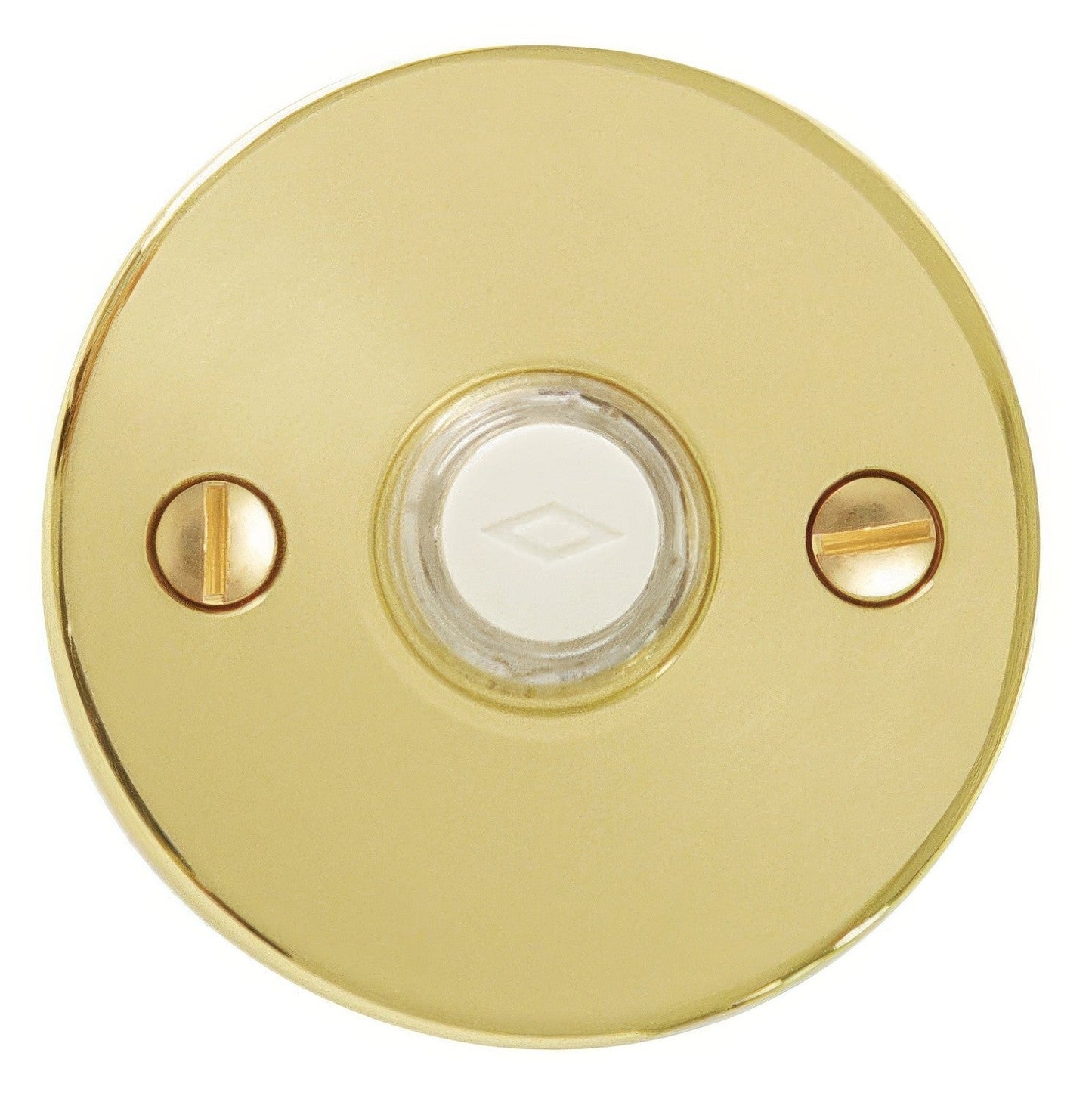 Emtek 2458US Brass Modern 2-1/2" Diameter Disk Style Brass Lighted Doorbell Rosette