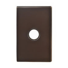 Emtek 4" Height Brass Lighted Doorbell with Modern Rectangular Rosette
