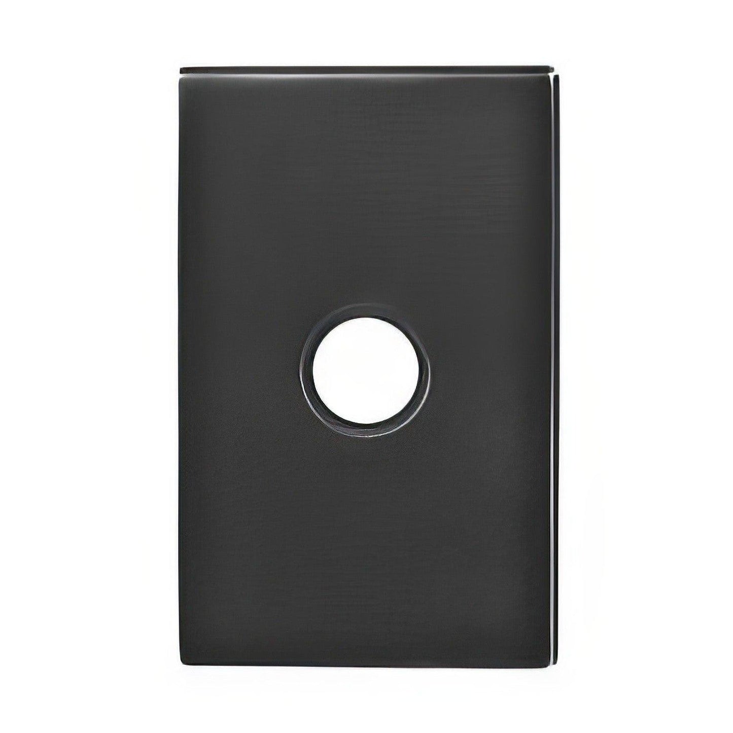 Emtek 4" Height Brass Lighted Doorbell with Modern Rectangular Rosette