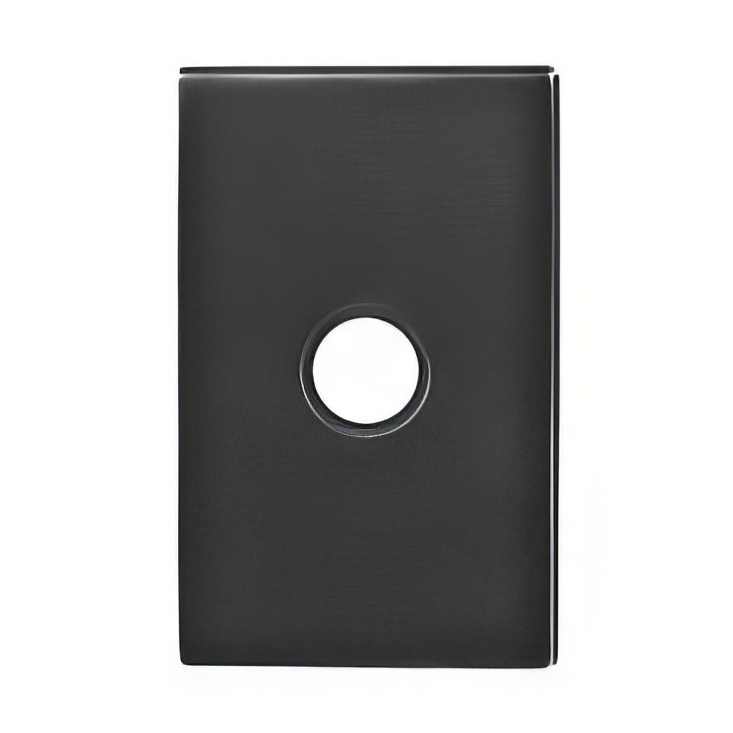 Emtek 4" Height Brass Lighted Doorbell with Modern Rectangular Rosette