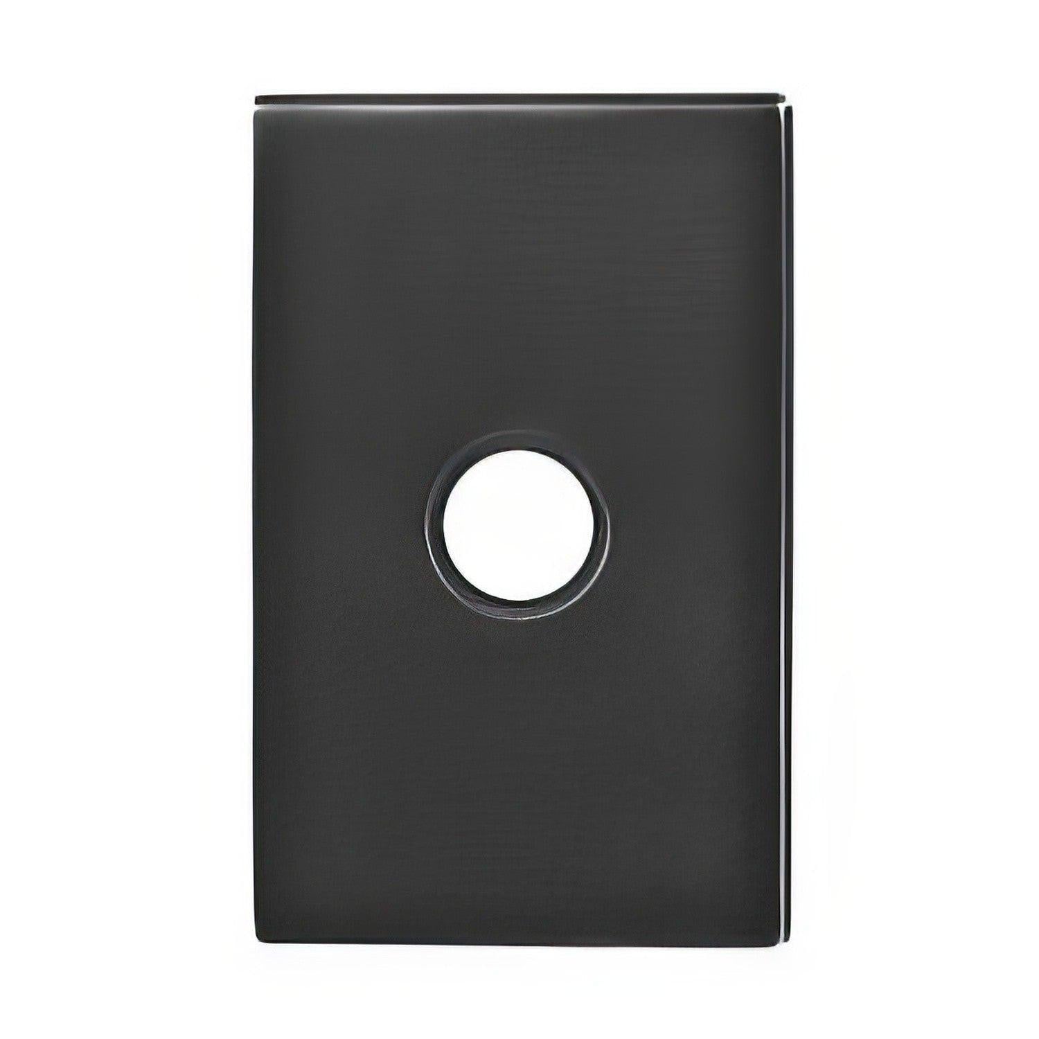 Emtek 4" Height Brass Lighted Doorbell with Modern Rectangular Rosette