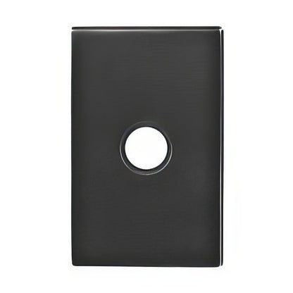Emtek 4" Height Brass Lighted Doorbell with Modern Rectangular Rosette