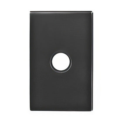 Emtek 4" Height Brass Lighted Doorbell with Modern Rectangular Rosette