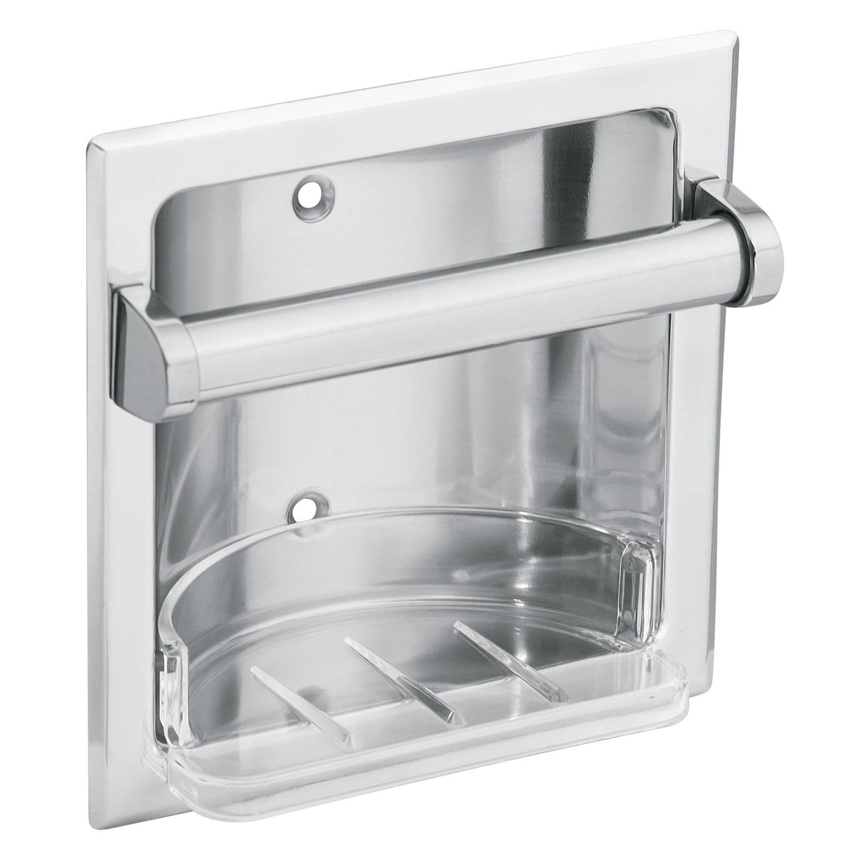 Moen 2565CH Commercial Recessed Soap Holder Bright Chrome Finish.