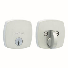 Kwikset 258MDT-15S.STRKP Midtown Contemporary Low Profile Single Cylinder SmartKey Deadbolt with 6AL Latch and STRKP Strike Pack which includes Square Corner, Round Corner and 5303 Round Corner Full Lip Strikes KA3 Satin Nickel Finish.
