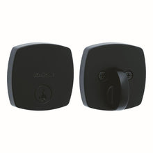 Kwikset 258MDT-514S.STRKP Midtown Contemporary Low Profile Single Cylinder SmartKey Deadbolt with 6AL Latch and STRKP Strike Pack which includes Square Corner, Round Corner and 5303 Round Corner Full Lip Strikes KA3 Matte Black Finish.