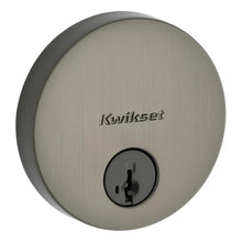 Kwikset 258RDT-18GS.STRKP Uptown Round Contemporary Low Profile Single Cylinder SmartKey Deadbolt with 6AL Latch and STRKP Strike Pack which includes Square Corner; Round Corner and 5303 Round Corner Full Lip Strikes KA3 Gunmetal Finish.