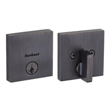 Kwikset 258SQT-11PS.STRKP Downtown Square Contemporary Low Profile Single Cylinder SmartKey Deadbolt with 6AL Latch and STRKP Strike Pack which includes Square Corner, Round Corner and 5303 Round Corner Full Lip Strikes KA3 Venetian Bronze Finish.