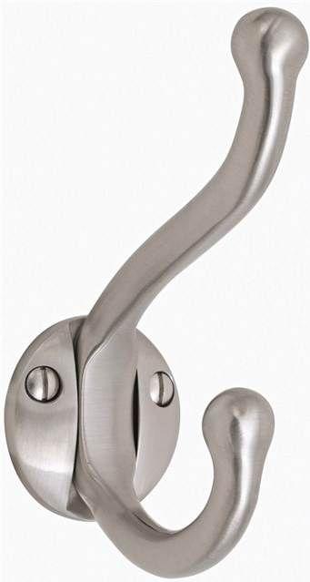 Emtek 2606US14 Robe Hook Polished Nickel Lifetime Finish.