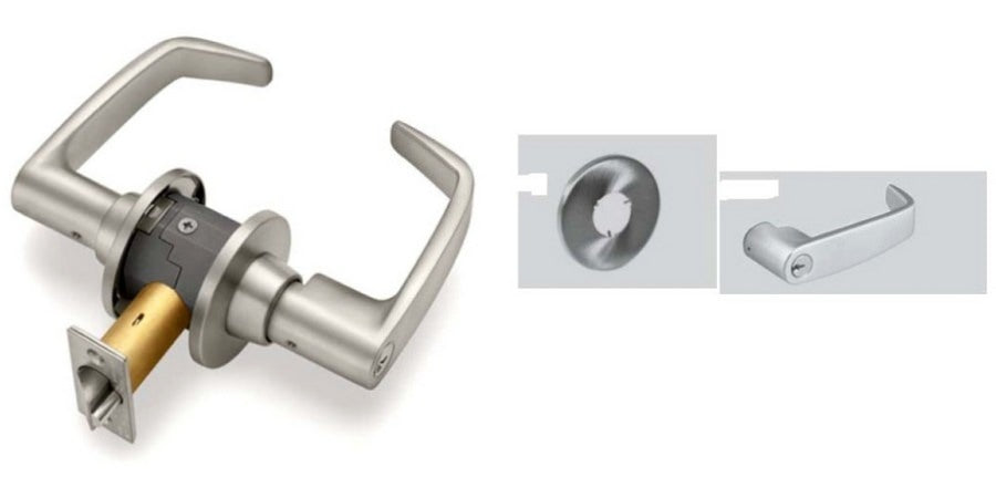 Sargent 283011G24LL26D Entry Tubular Bored Lock Grade 1 with L Lever with Schlage Prep and L Rose and ASA Strike Less Cylinder