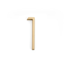 Emtek 2831US4 7" Modern # 1 House Number Satin Brass Finish.