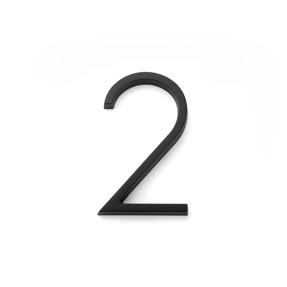 Emtek 2832US19 7" Modern # 2 House Number Flat Black Finish.