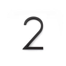 Emtek 2832US19 7" Modern # 2 House Number Flat Black Finish.