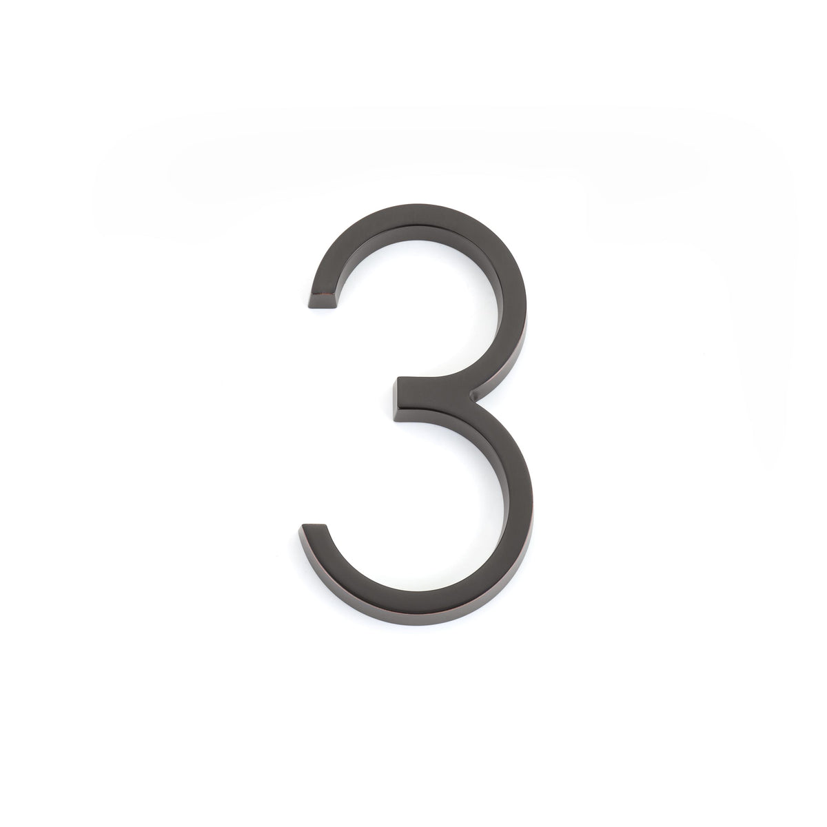 Emtek 2833US10B 7" Modern # 3 House Number Oil Rubbed Bronze Finish.