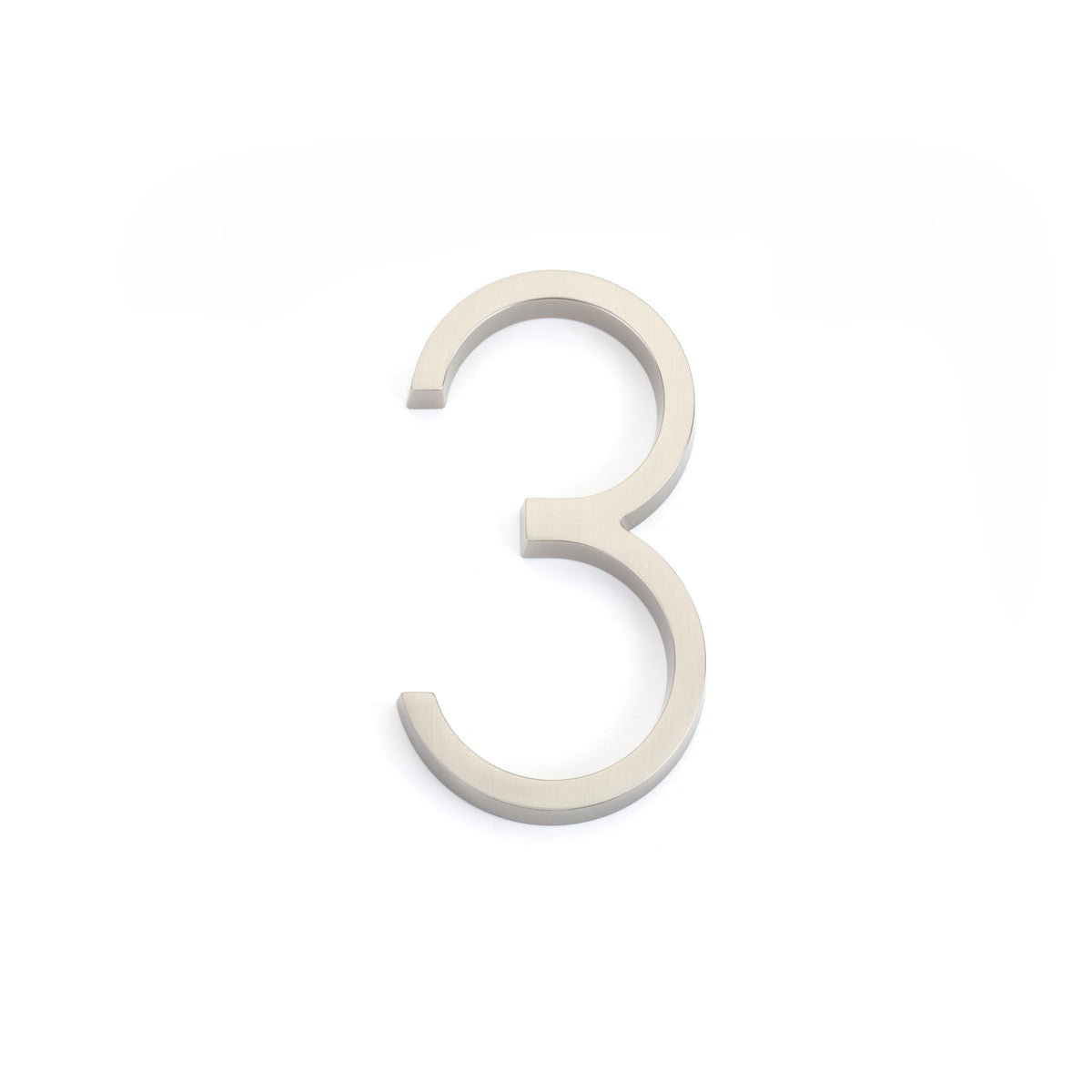 Emtek 2833US15 7" Modern # 3 House Number Satin Nickel Finish.