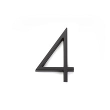 Emtek 2834US19 7" Modern # 4 House Number Flat Black Finish.