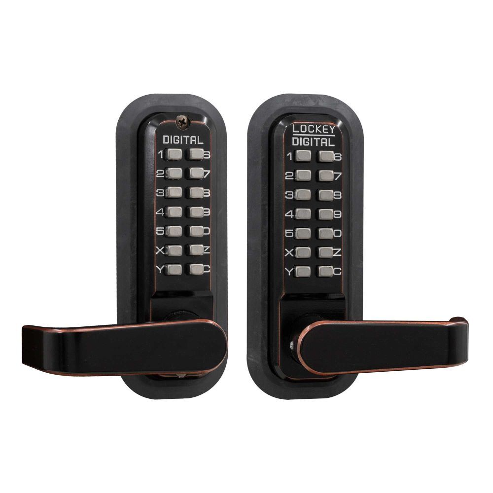 Lockey 2835-MGDC Mechanical Keyless Lever Lock with Passage Function and Double Combination