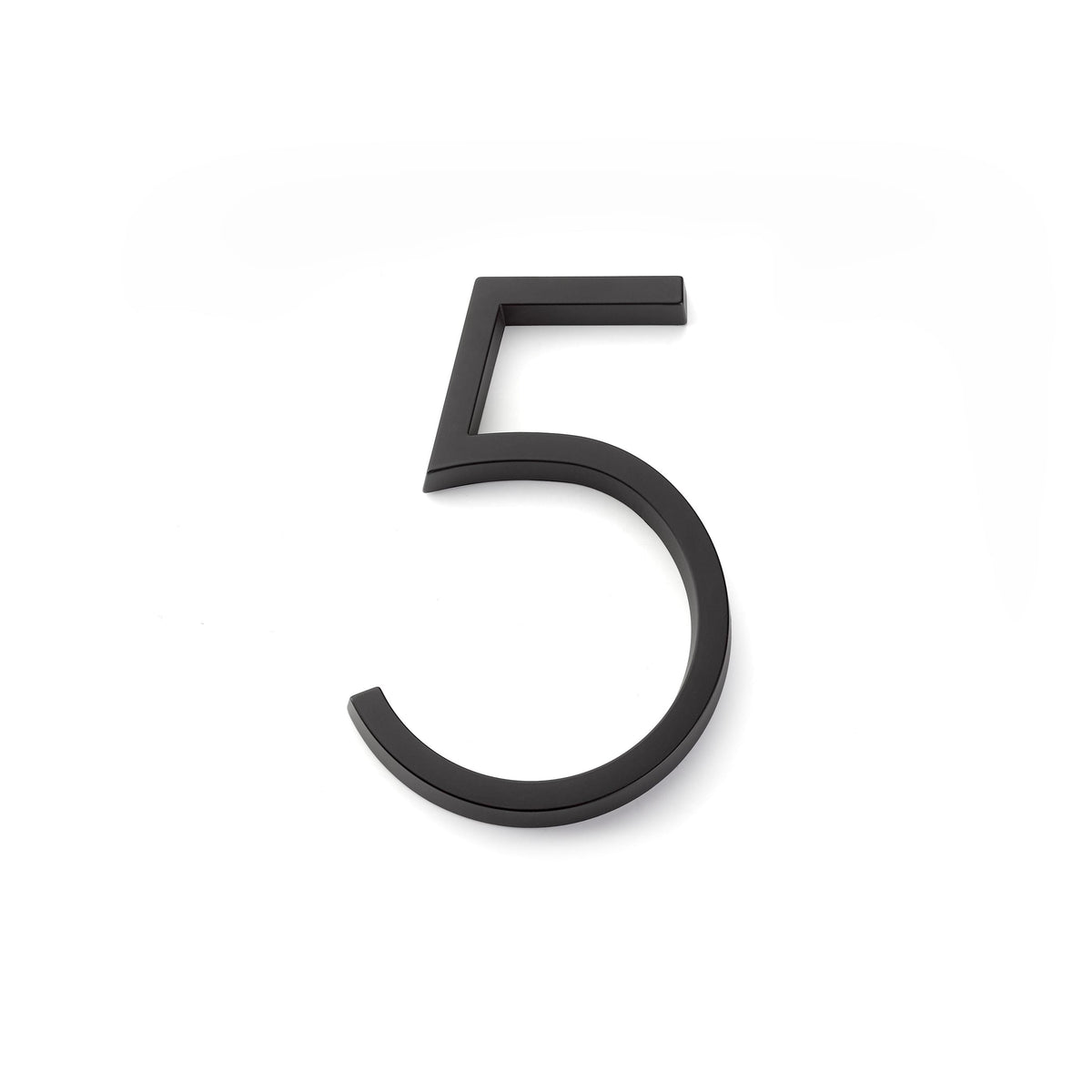 Emtek 2835US19 7" Modern # 5 House Number Flat Black Finish.