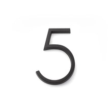 Emtek 2835US19 7" Modern # 5 House Number Flat Black Finish.