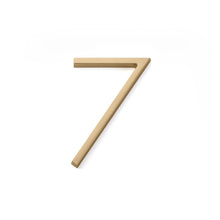 Emtek 2837US4 7" Modern # 7 House Number Satin Brass Finish.