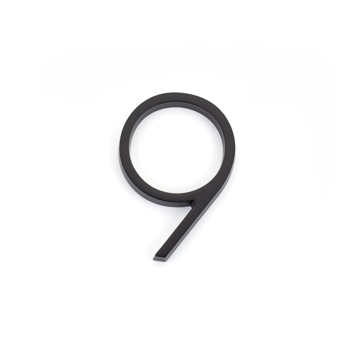 Emtek 2839US19 7" Modern # 9 House Number Flat Black Finish.