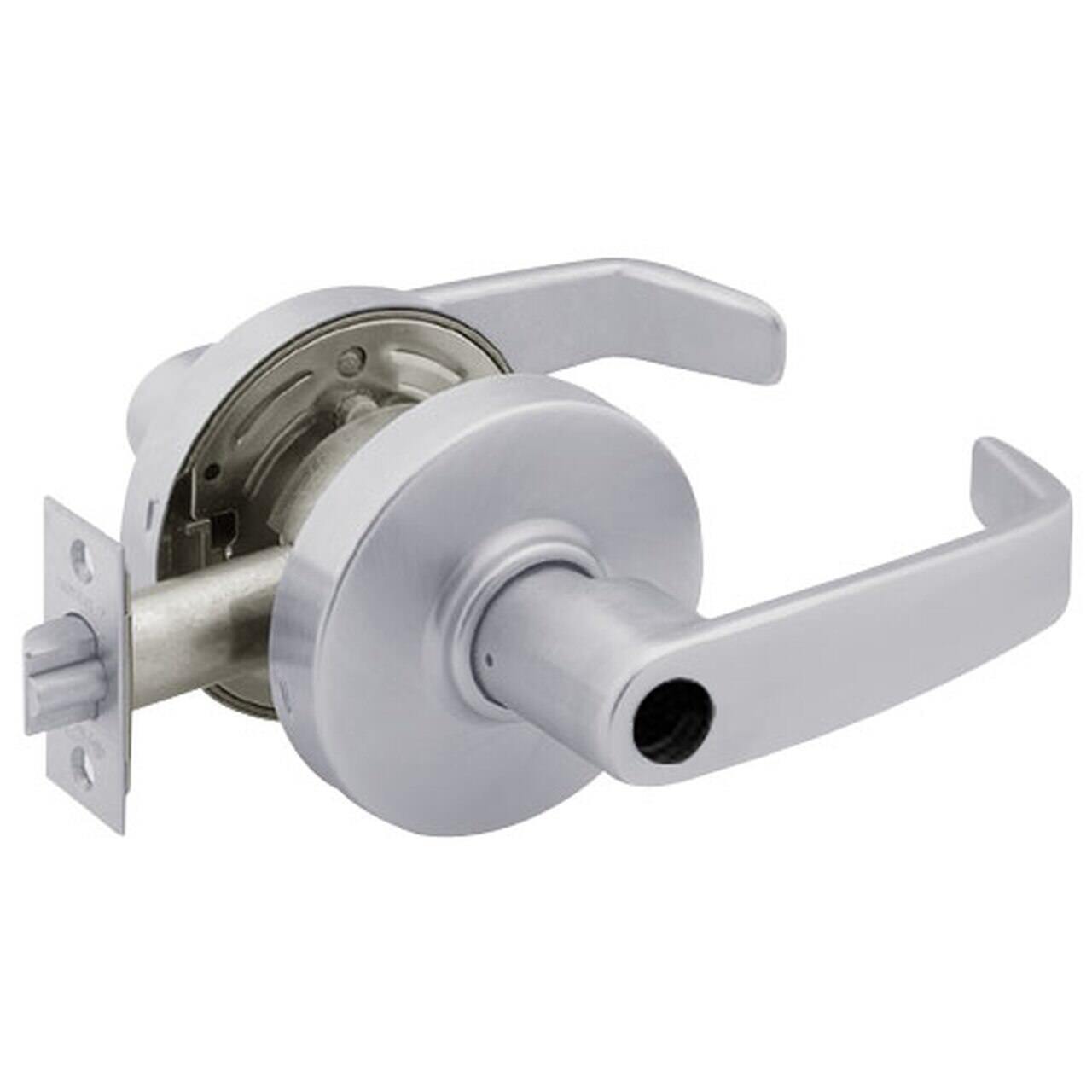 Sargent 28LC7G05LL26D Office Cylindrical Lock Grade 2 with L Lever and L Rose and ASA Strike Less Cylinder.