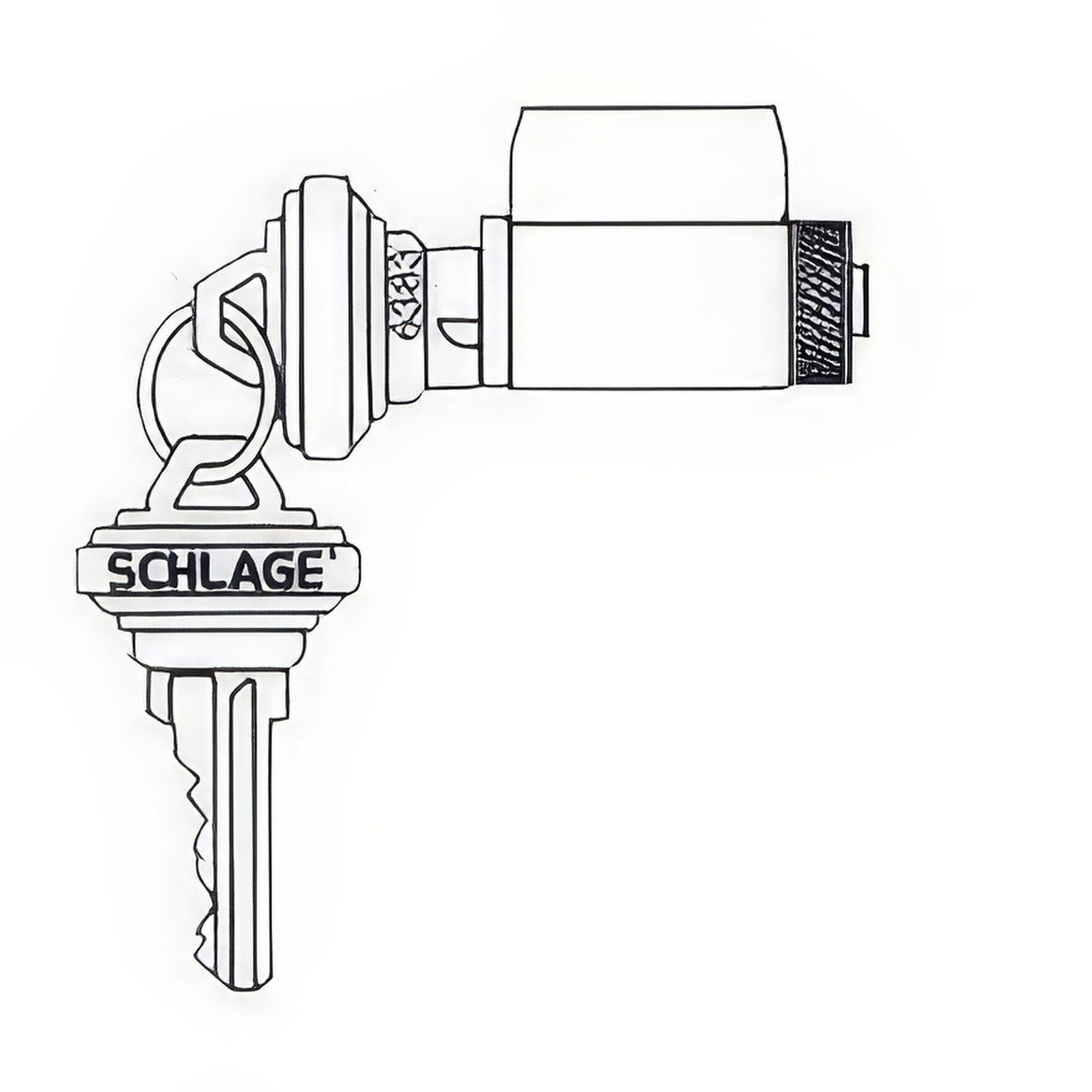Schlage 29018 5 Pin C Keyway Cylinder for F Series Lever Compressed Cylinder.