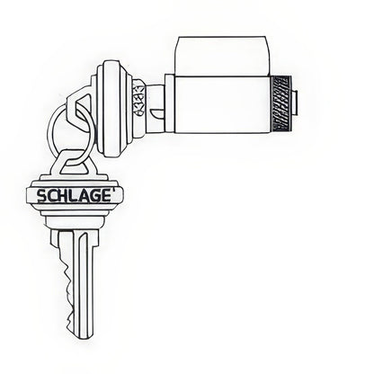 Schlage 29018 5 Pin C Keyway Cylinder for F Series Lever Compressed Cylinder