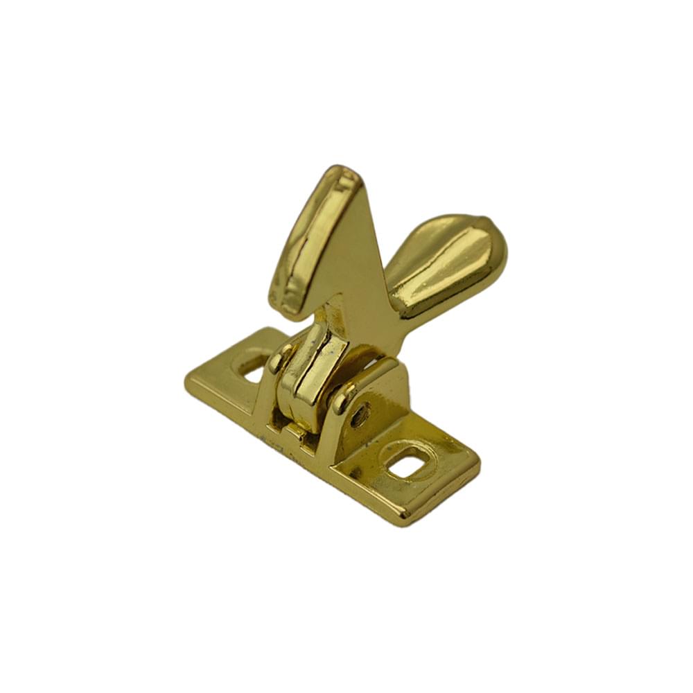 Ives 2A3 Aluminum Elbow Cabinet Latch Bright Brass Finish.
