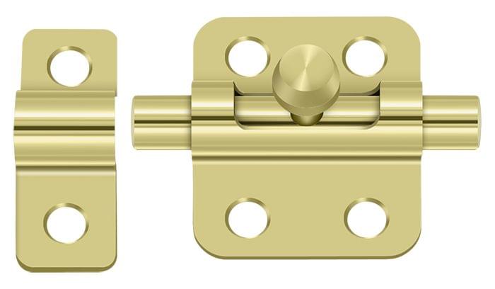 Deltana 2BBU3 2" Barrel Bolt; Bright Brass Finish.