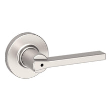 Kwikset 300CSLRDT-15 Casey Lever with Round Rose Privacy Door Lock with 6AL Latch and RCS Strike Satin Nickel Finish.