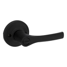 Kwikset 300HYL-514 Henley Lever Privacy Door Lock with 6AL Latch and RCS Strike Matte Black Finish.