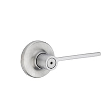 Kwikset 300LRLRDT-26D Ladera Lever with Round Rose Privacy Door Lock with 6AL Latch and RCS Strike Satin Chrome Finish.