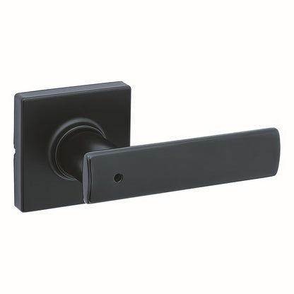 Kwikset 300BRNLSQT Breton Privacy Door Lever with Square Rose