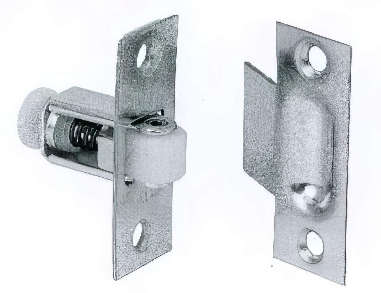 Ives 336B Wrought Brass Adjustable Roller Catch 2-1/4" x 7/8" Face Plate and T Strike