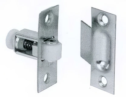 Ives 336B Wrought Brass Adjustable Roller Catch 2-1/4" x 7/8" Face Plate and T Strike
