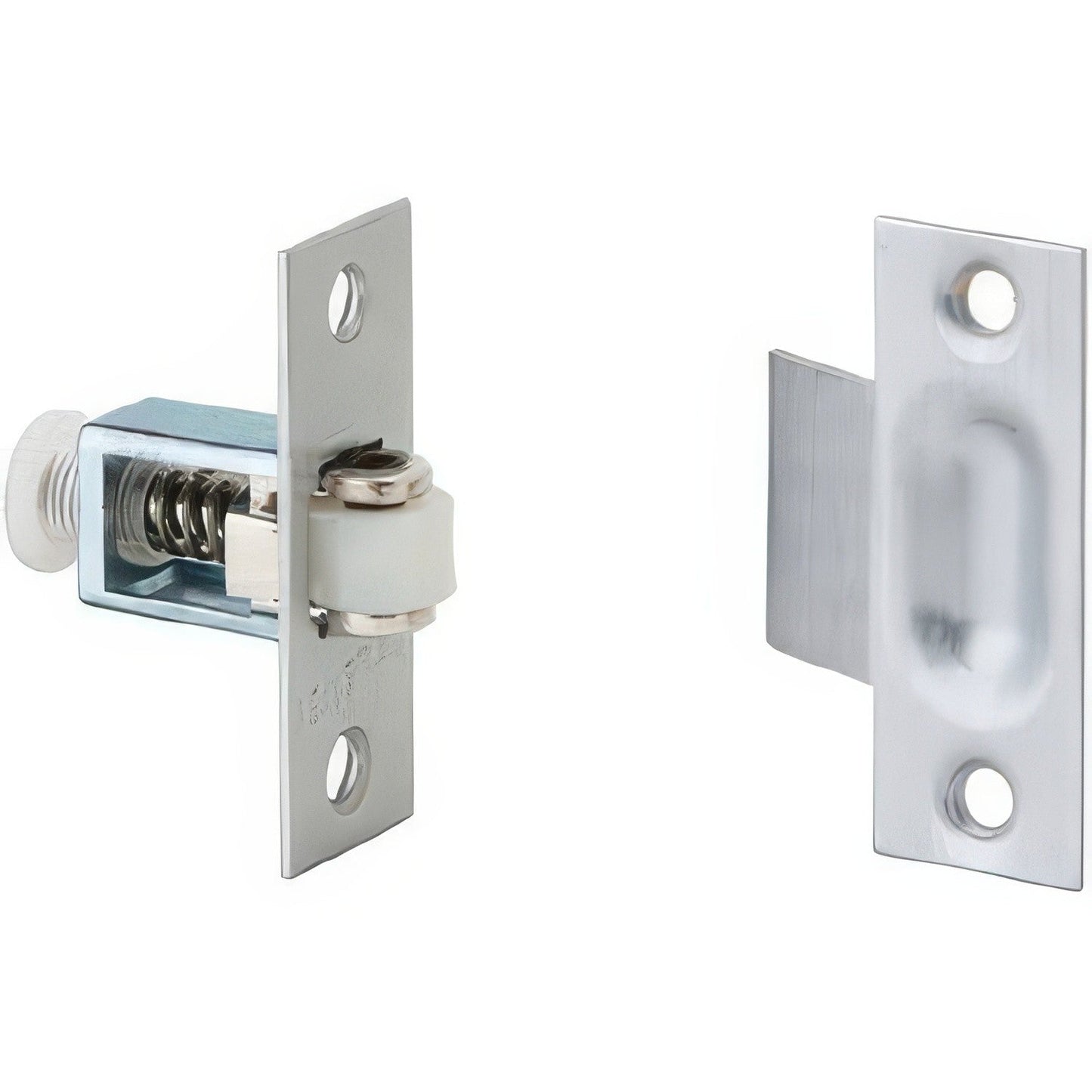 Ives 336B Wrought Brass Adjustable Roller Catch 2-1/4" x 7/8" Face Plate and T Strike