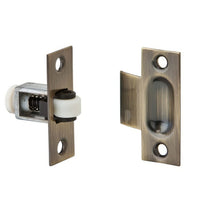 Ives 336B Wrought Brass Adjustable Roller Catch 2-1/4" x 7/8" Face Plate and T Strike