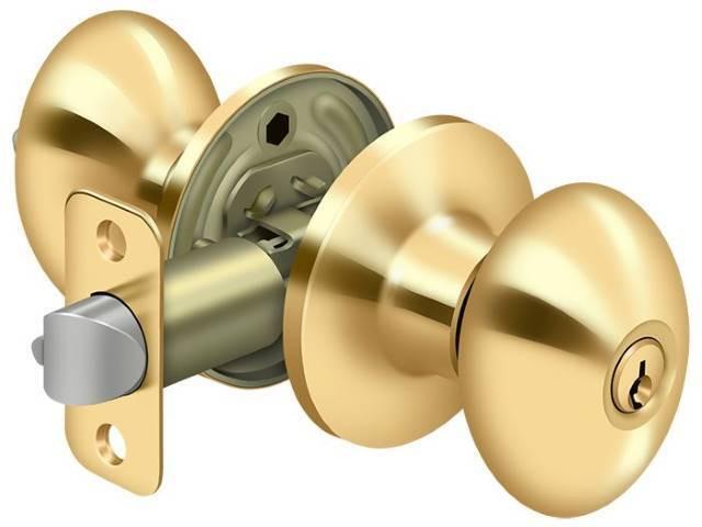 Deltana 3381 Egg Keyed Entry Door Knob