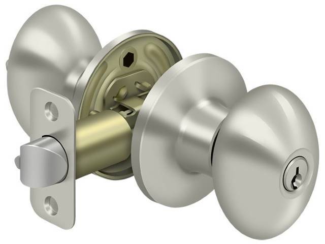 Deltana 3381 Egg Keyed Entry Door Knob