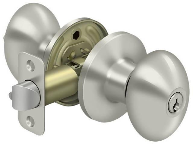 Deltana 3381 Egg Keyed Entry Door Knob