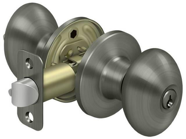 Deltana 3381 Egg Keyed Entry Door Knob
