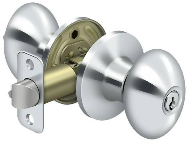 Deltana 3381 Egg Keyed Entry Door Knob