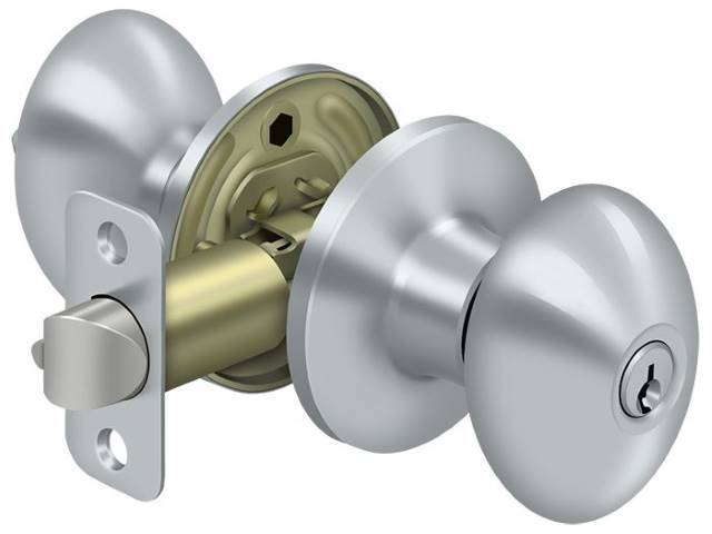 Deltana 3381 Egg Keyed Entry Door Knob